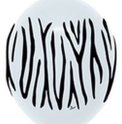 Westcoast Balloon 54882 Zebra Fashion White 12 LINK-O-LOON (50Ct)