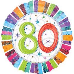 Westcoast Balloon 16074 Radiant Birthday 80