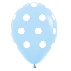 Westcoast Balloon 53311 Polka Dots Blue 11 Round