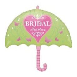 Westcoast Balloon 24553 Pink Butterfly Bridal Shower Umbrella