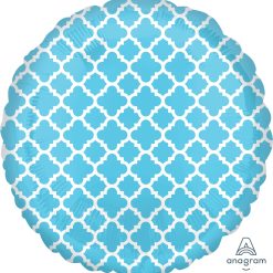 Westcoast Balloon 32660 Blue And White Quatrefoil