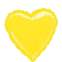 Westcoast Balloon 22844 4 Heart - Citrine Yellow