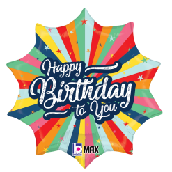 Westcoast Balloon 26127 Birthday Bursting Colors