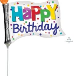 Westcoast Balloon 34585 Happy Birthday Flag