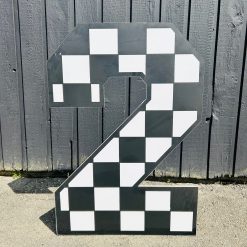 Westcoast Balloon 3Ft Checkered Number 2 Cutout Rental