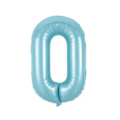 Westcoast Balloon Econo Number 0 Pastel Blue