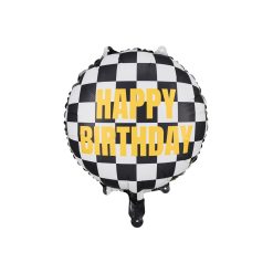 Westcoast Balloon FB220 Checkered Flag Happy Birthday