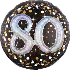 Westcoast Balloon 37902 Sparkling Birthday 80