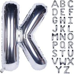 Westcoast Balloon 40 Lucky Foil Letter K Silver