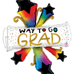 Westcoast Balloon 25262 Bursting Stars Grad Diploma