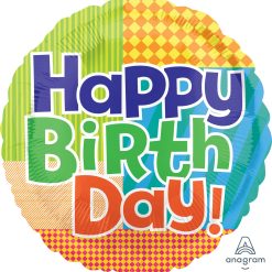 Westcoast Balloon 26729 Bold Pattern Birthday