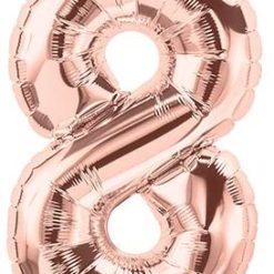 Westcoast Balloon 59117 Air Fill Number 8 Rose Gold 16In
