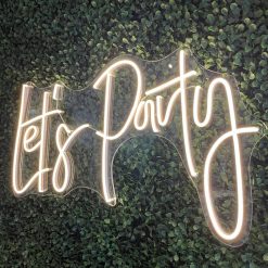 Alternative view of Westcoast Balloon Let'S Party Neon Sign Rental - White