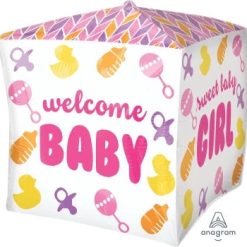 Westcoast Balloon 35607 Baby Girl Chevron & Icons