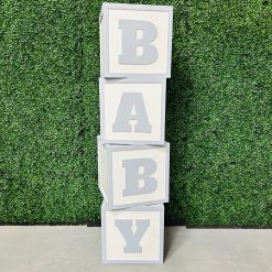 Westcoast Balloon Set Of Wooden Baby Blocks Rental - Blue