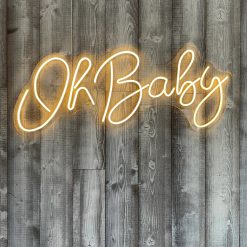 Westcoast Balloon Oh Baby Neon Sign Rental - Warm White