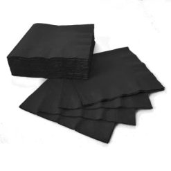 Westcoast Balloon Luncheon Napkin - Black