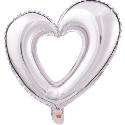 Westcoast Balloon 40In Interlocking Silver Heart