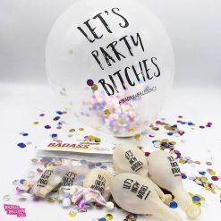 Westcoast Balloon Hot Girl Summer / Bachelorette Variety Pack - Clear With Assorted Confetti