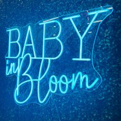 Alternative view of Westcoast Balloon Baby In Bloom Blue Neon Sign Rental