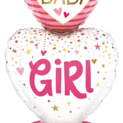 Westcoast Balloon 25300 Standups Baby Girl Hearts