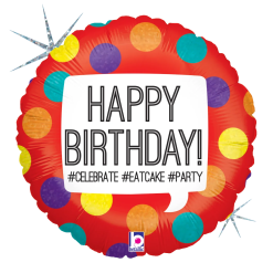 Westcoast Balloon 36167 Hashtag Birthday