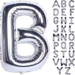 Westcoast Balloon 40 Lucky Foil Letter B Silver