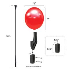 Alternative view of Westcoast Balloon BalloonBobber Vertical Bracket Kit