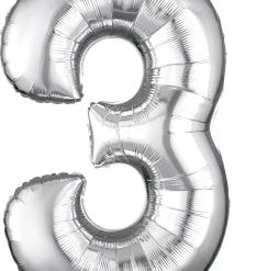 Westcoast Balloon 27983 SuperShape Number 3 Silver