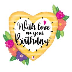 Westcoast Balloon 25114 With Love Birthday Flowers