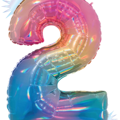 Westcoast Balloon 15842RWP Megaloons Number 2 Opal Rainbow