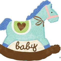 Westcoast Balloon 24575 Baby Blue Rocking Horse