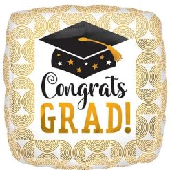 Westcoast Balloon 44214 Congrats Grad Ribbed Lines