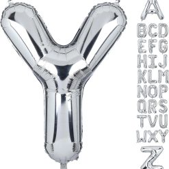 Westcoast Balloon 40 Lucky Foil Letter Y Silver