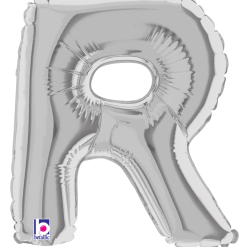 Westcoast Balloon 14918S Air Fill Letter R Silver 7 In