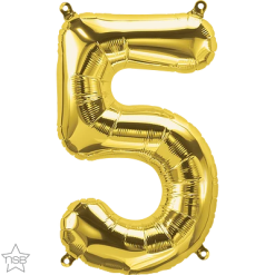 Westcoast Balloon 59051 Air Fill Number 5 Gold 16In