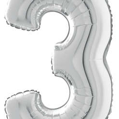 Westcoast Balloon 18843SP Number 3 Silver 28 Megaloon