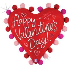 Westcoast Balloon 25417 Pom Pom Valentine Heart