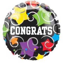 Westcoast Balloon 13567 Congrats Stars & Swirls