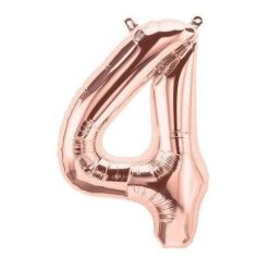 Westcoast Balloon 59109 Air Fill Number 4 Rose Gold 16In