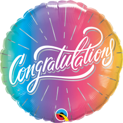 Westcoast Balloon 98485 Congratulations Vibrant Ombre