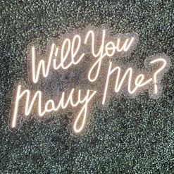 Westcoast Balloon Will You Marry Me? Script Neon Sign Rental