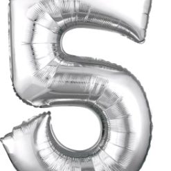 Westcoast Balloon 27985 SuperShape Number 5 Silver