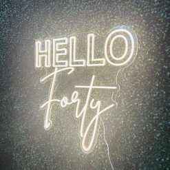 Alternative view of Westcoast Balloon Hello Forty Neon Sign Rental