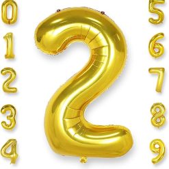 Westcoast Balloon 40 Lucky Foil Number 2 Gold