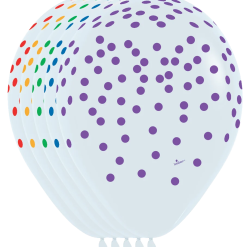 Westcoast Balloon 53287 Rainbow Confetti 11 Round