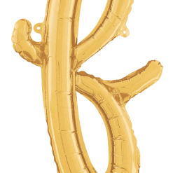 Westcoast Balloon 34706GP Script Letter F Gold