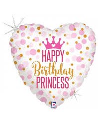 Westcoast Balloon 32700 Glitter Birthday Princess