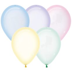 Westcoast Balloon 51197 Crystal Pastel Assortment 5 Round (100Ct)