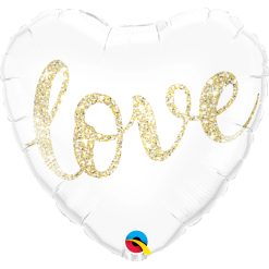 Westcoast Balloon 57322 Love Glitter Gold